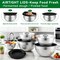 Mixing Bowls Set, 25PCS Stainless Steel Mixing Bowl with Lid Set, Large Nesting Bowls 7, 4.5, 3,2, 1.5QT, Measuring Cups and Spoons Baking Utensils Metal Bowl for Kitchen Prep